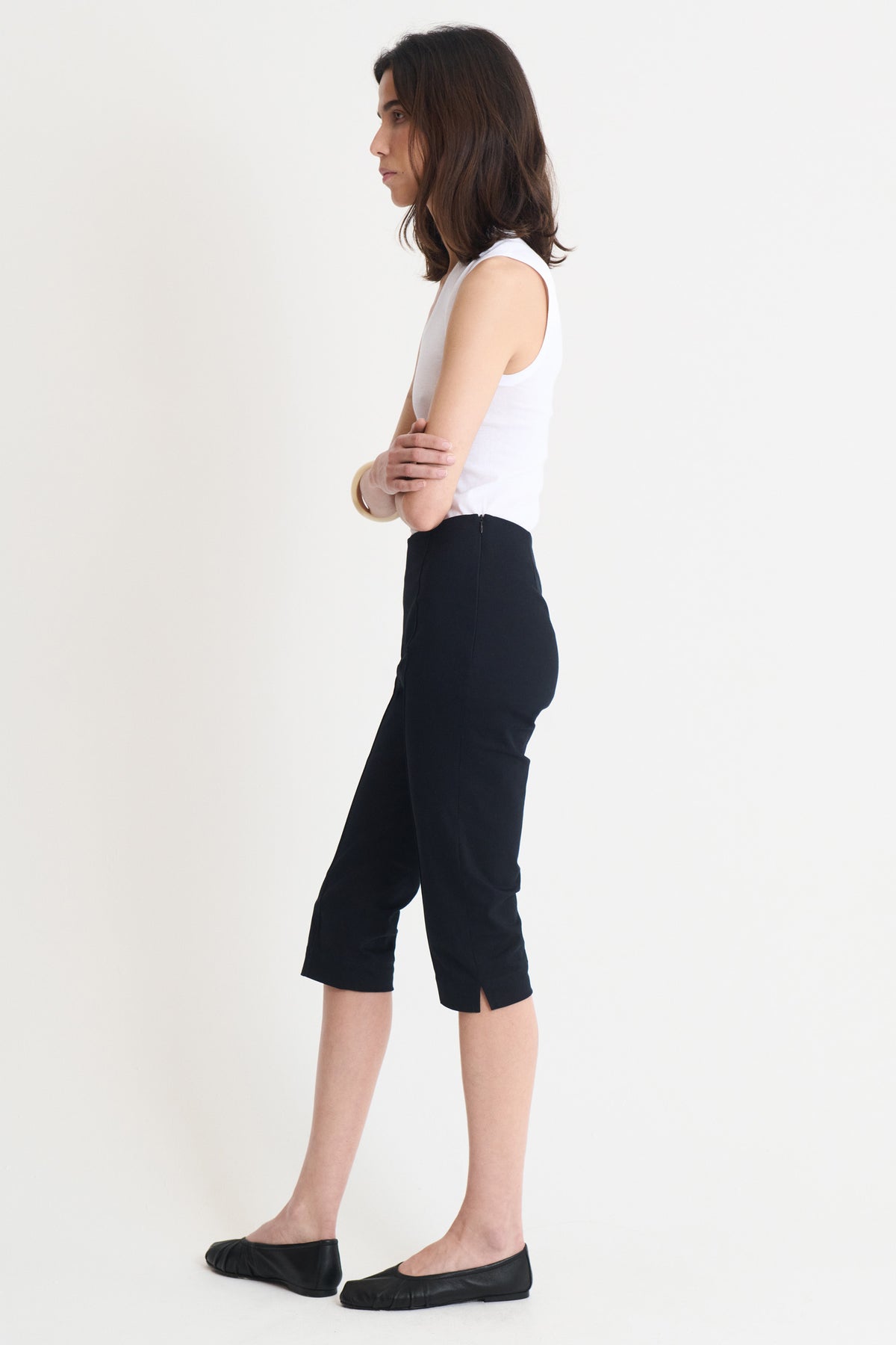 Pantalon Capri Twill Noir