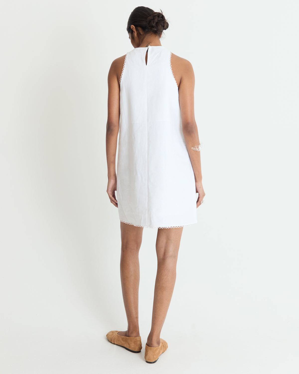 Robe Madère Blanc Brodée
