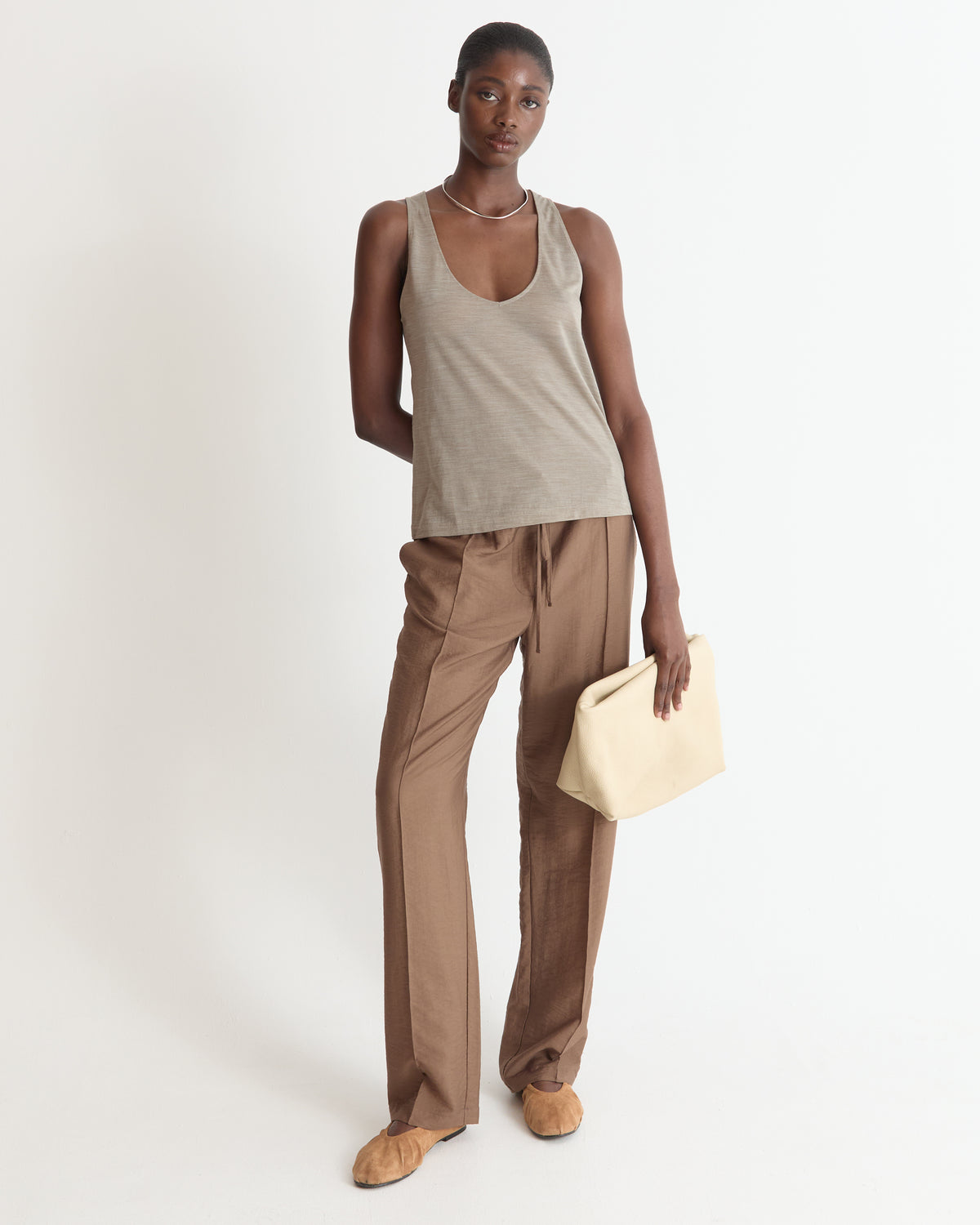 Debora Taupe Tank Top