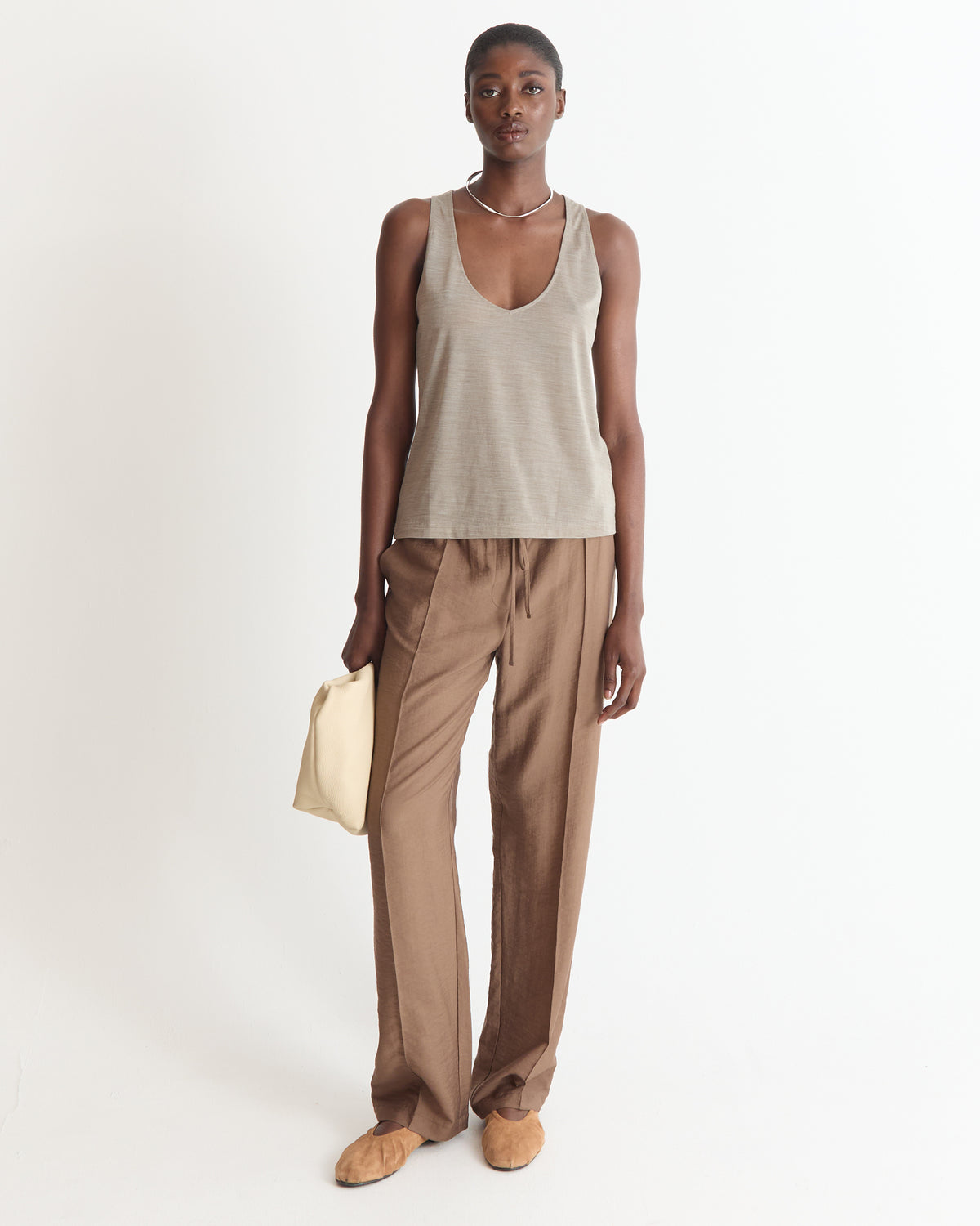 Debora Taupe Tank Top