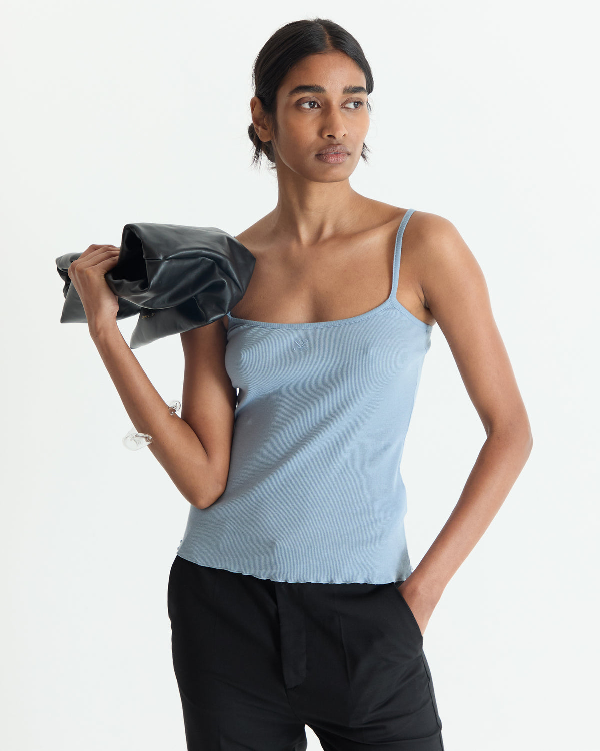 Blue Spaghetti Tank Top